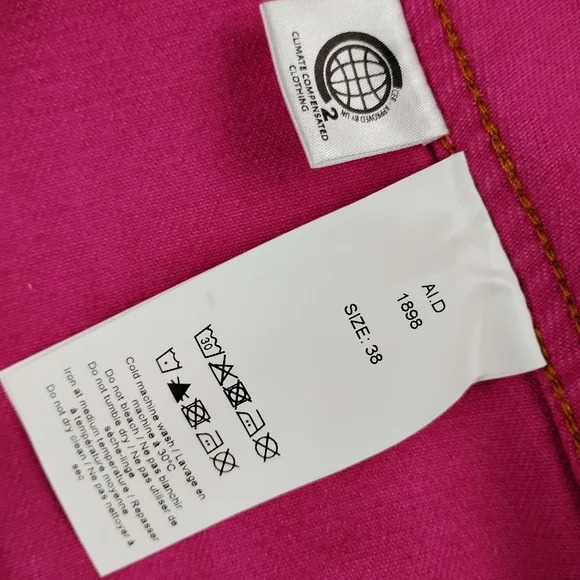 GANNI Asymmetric Denim Skirt In Washed Pink Size EU 38 US Med/6 - Picture 5 of 10